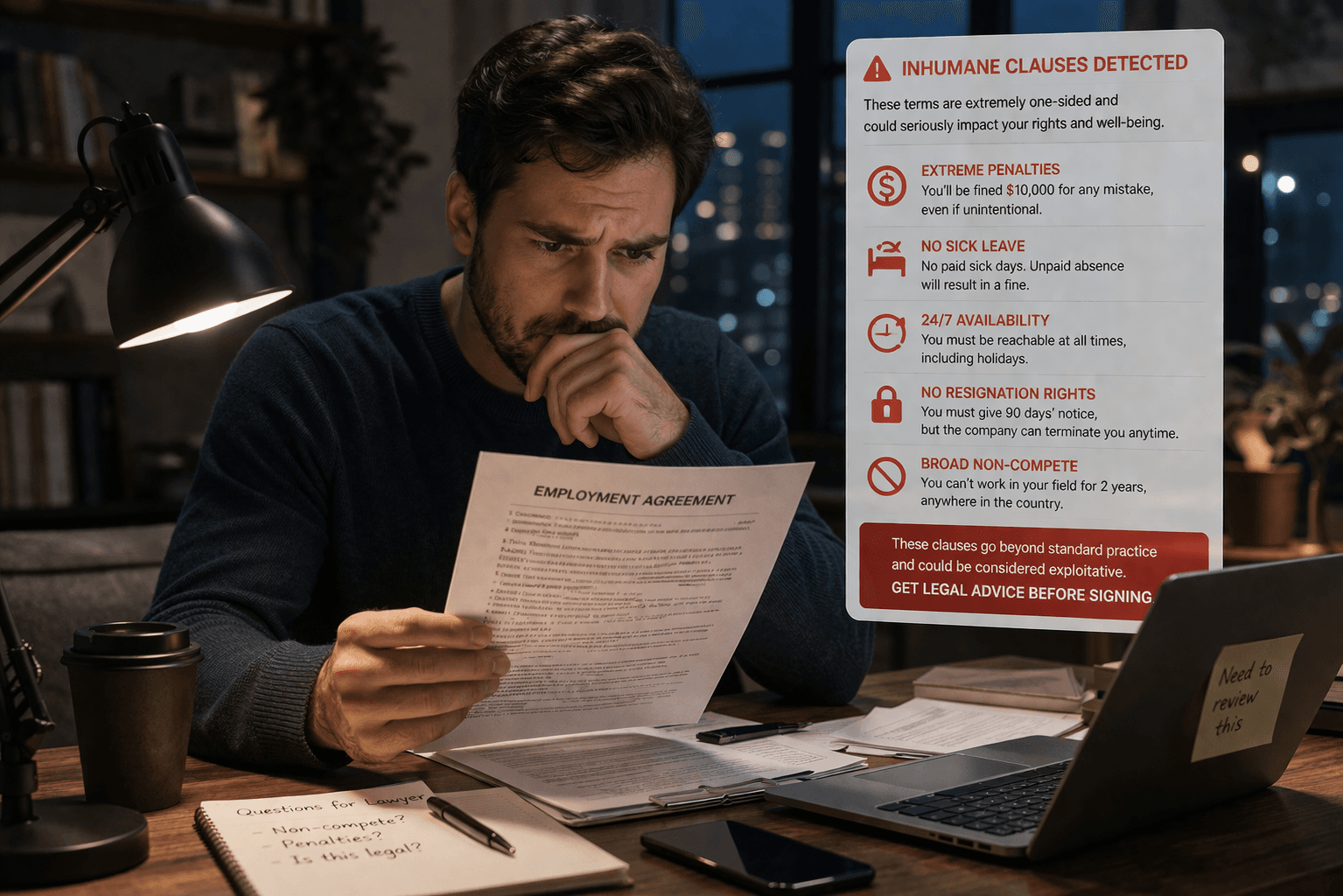 Legal contract document review