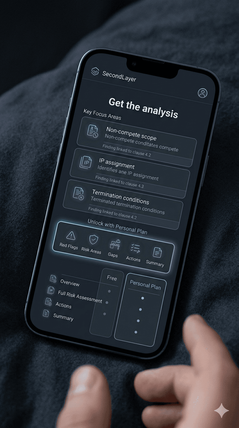 SecondLayer — analysis results on mobile