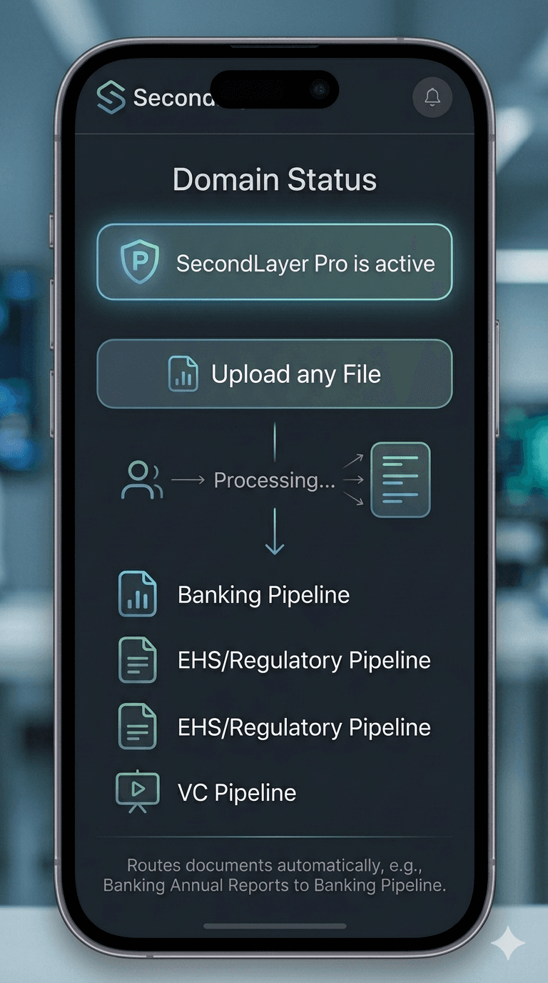 SecondLayer Pro — auto domain detection on mobile